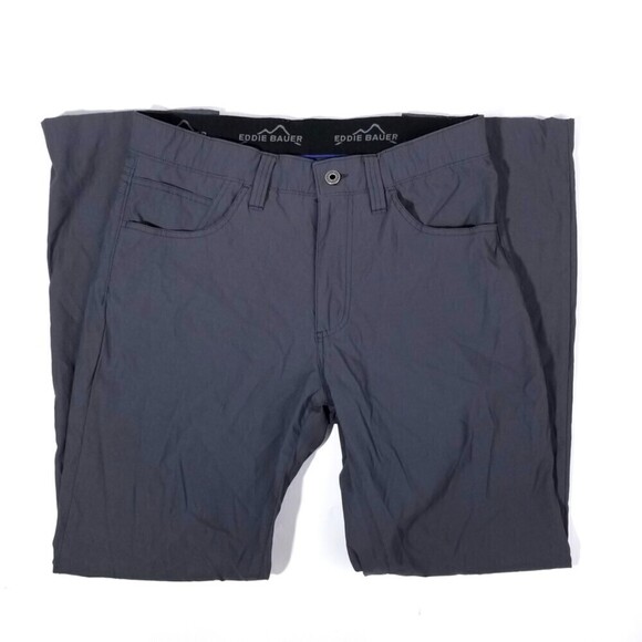 Eddie Bauer Navy Blue Straight Leg Nylon Active Tech Pants Mens 32 x 30 Gorpcore - Picture 2 of 6